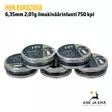 H&N Baracuda 6,35mm 2,01g ilmakiväärinluoti 750 kpl - viisi rasiaa vierekkäin - 6,35 mm luodit - 4047058019529 - 11