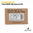 9 mm Sellier & Bellot 9 g Subsonic FMJ - 9mm pistoolin patruunat - 28590690310559 - 1
