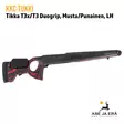 KKC Tikka T3x/T3 Musta/Punainen Duogrip Vasenkätinen LH - Etuviistosta  - Tukit ja muunnossarjat - 7073257009839 - 9