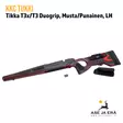 KKC Tikka T3x/T3 Musta/Punainen Duogrip Vasenkätinen LH - Yläviistosta takatukki irroitettuna - Tukit ja muunnossarjat - 7073257009839 - 6