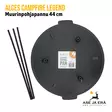 Alces Campfire Legend muurinpohjapannu 44 cm jalat irrotettuna - Lautaset ja ruokailuvälineet - 7340143716059 - 6