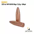 Barnes Varmint Grenade 223 cal 50gr 3,2g - luoti pystyssä ja toisen perä näkyvissä - .22 luodit - 716876224869 - 4