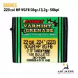 Barnes Varmint Grenade 223 cal 50gr 3,2g - Myyntipakkaus - .22 luodit - 716876224869 - 5