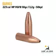 Barnes Varmint Grenade 223 cal 50gr 3,2g - Luoti pystyssä ja toisen kärki näkyvissä - .22 luodit - 716876224869 - 2