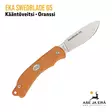 EKA SwedBlade G5 nylkypuukko käännettävällä terällä, oranssi - oikea sivu, nylkyterä esillä - Taittoveitset - 7391537738089 - 3