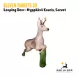 Eleven Targets 3D-taulu Hyppäävä Kauris sarvilla ja vaihtoinsertillä - 3D-eläintaulut - 8717974723669 - 1