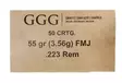 GGG .223 Rem kivääripatruuna 223-Nato 3,56g FMJ / 55 gr - 223 kaliiperi - 4779032300209 - 12