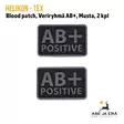 Helikon-Tex blood patch 2 kpl veriryhmä AB+ Musta - Yleiskuva - Muut asusteet - 5908218766969 - 1