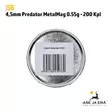 JSB Predator Metalmag 4,50 mm ilma-aseluoti 0,55g - 4,5 mm ilmakivääriluodit - 8594180450769 - 5