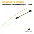 Shibuya Sight Pin Fiber Optic 12 mm, myyntipakkauksessa tulevat tarvikkeet - Tähtäimen varaosat - 2000001400029 - 8