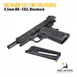 SIG Sauer 1911 We The People 4,5mm BB CO2 ilmapistooli, blowback - lipas irroitettuna, luisti takana - BB kuula ilmapistoolit - 798681587889 - 11