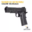 SIG Sauer 1911 We The People 4,5mm BB CO2 ilmapistooli, blowback - vasemmalta etuviistosta - BB kuula ilmapistoolit - 798681587889 - 2