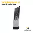 Tokyo Marui Hi-Capa 5.1 airsoft lipas 31 kuulan kapasiteetilla - Lippaat ja lippaanlataajat - 4952839149329 - 9