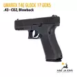 Umarex T4E Glock 17 Gen5 .43 CO2 Blowback kumikuula ilmapistooli - Oikea takaviisto - T4E Defence kuula-aseet - 4000844771759 - 12