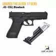 Umarex T4E Glock 17 Gen5 .43 CO2 Blowback kumikuula ilmapistooli - Lipas irroitettuna - T4E Defence kuula-aseet - 4000844771759 - 14