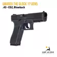 Umarex T4E Glock 17 Gen5 .43 CO2 Blowback kumikuula ilmapistooli - Etuviistosta vasemmalta - T4E Defence kuula-aseet - 4000844771759 - 9