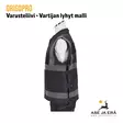Origopro Varusteliivi Vartijan lyhyt malli, M-L - puettuna sivusta - Työvaatetus - 6430016131049 - 7