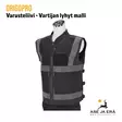 Origopro Varusteliivi Vartijan lyhyt malli, M-L - puettuna etuviistosta - Työvaatetus - 6430016131049 - 6