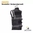 Origopro Varusteliivi Vartijan lyhyt malli, M-L - puettuna takaviistosta - Työvaatetus - 6430016131049 - 8