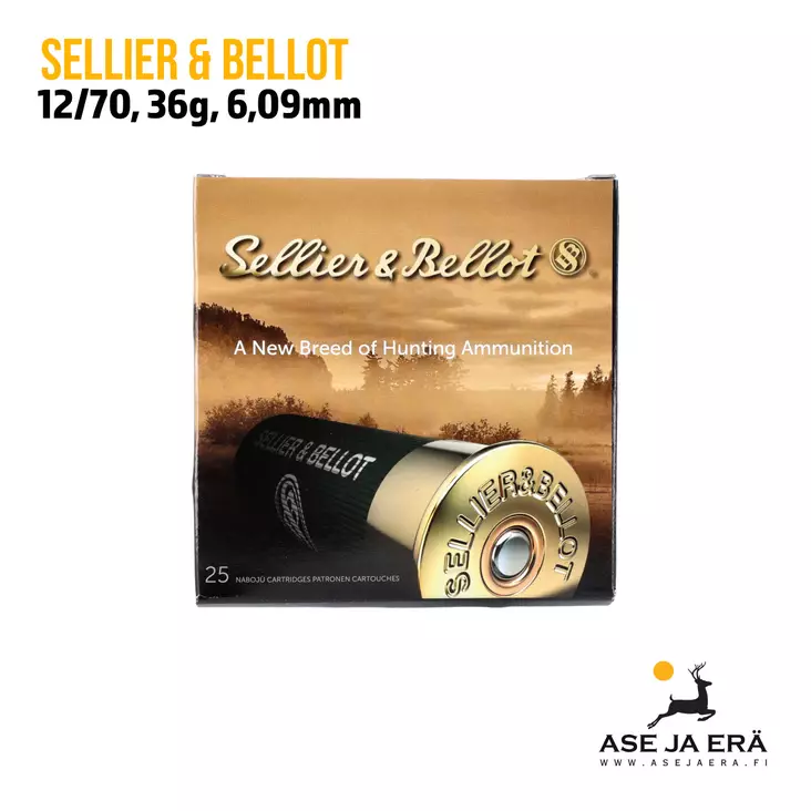 12/70 Sellier & Bellot Buck shot Haulikonpartuuna 36g 6,09mm - Buckshot, yli 4mm - 8590690211739 - 3