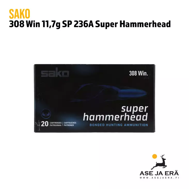308 Win Sako Super Hammerhead 11,7g Kivääripatruuna (236A) - 308 kaliiperi - 6438053999479 - 15