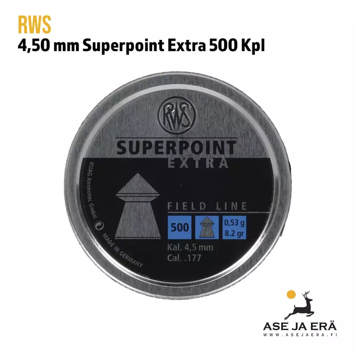 4,5mm RWS Superpoint Extra 500kpl - 4,5 mm ilmakivääriluodit - 4000294136719 - 2
