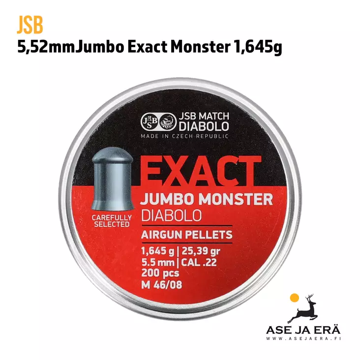 5,52mm JSB Jumbo Exact Monster 1,645g - Yleiskuva - 5,5 mm luodit - 8594180450639 - 6
