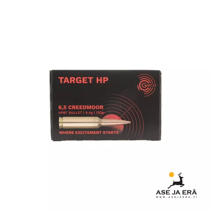 6,5 Creedmoor Geco Target HP 8,4g kivääripatruuna - 6,5 Creedmoor kaliiperi - 4000294201059 - 1