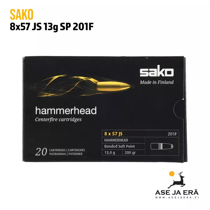 8x57 JS Sako Hammerhead 13g (201F) 20kpl - Muut kaliiperit - 6438053999219 - 7