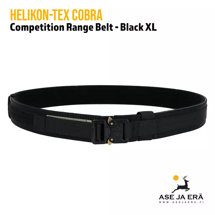 Helikon-Tex Cobra Competition Range Belt, vyö - Black XL edestä - Muut asusteet - 5902688034269 - 1