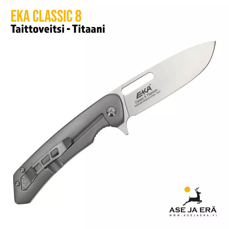 EKA Classic 8 taittoveitsi Titaani oikealta sivulta - Taittoveitset - 7391537100589 - 1