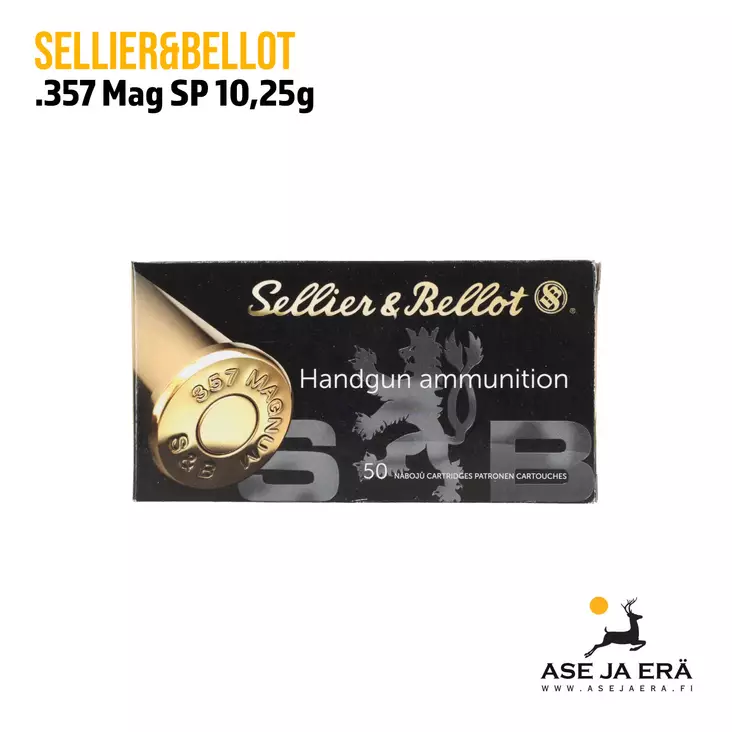 Sellier & Bellot .357 Magnum SP 10,25g revolverinpatruuna - Revolverin patruunat - 8590690311439 - 1