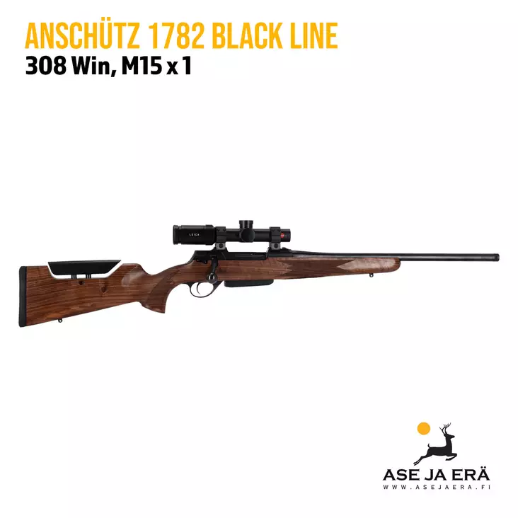 Anschütz 1782 Black Line metsästyskivääri 15x1 - Pulttilukkoiset kiväärit - 017039 - 1