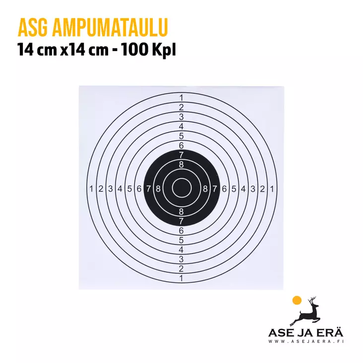 ASG Ampumataulu 14x14cm, 100 kpl - Ampumataulut - 5707843044349 - 3