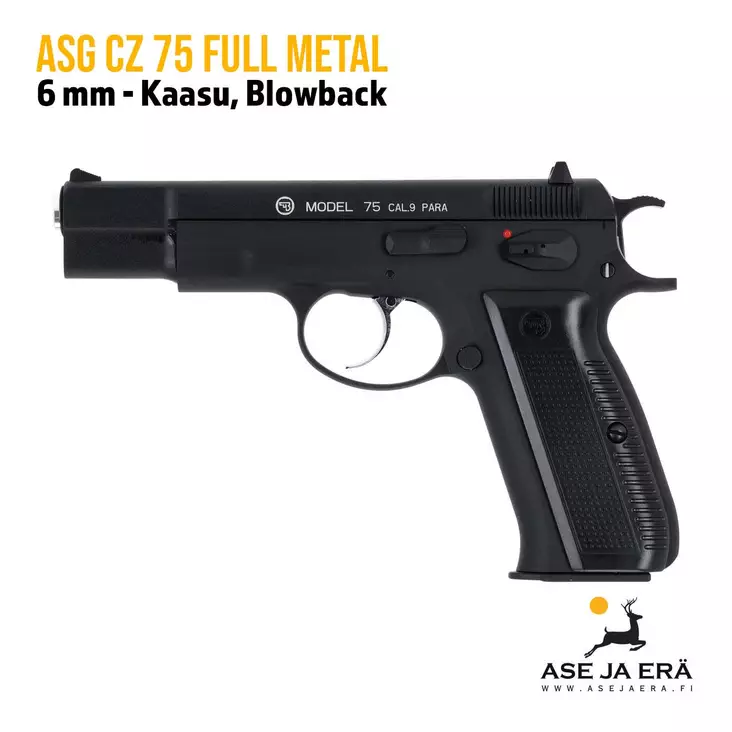 ASG CZ 75 Full Metal kaasu/CO2 -pistooli, blowback - Pistoolit ja -revolverit - 5707843038089 - 1
