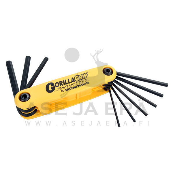 Bondhus Gorilla Grip kuusiokoloavain, suuret tuumakoot - Jousen säätö ja huolto - 037231125899 - 1