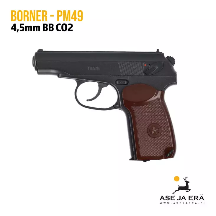 Borner PM49 Makarov 4,5mm CO2 ilmapistooli - BB kuula ilmapistoolit - 4710372211619 - 1