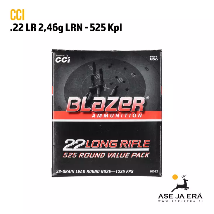 CCI 22 LR Blazer LRN 376 m/s 2,46g Pienoiskivääripatruuna - 22 LR patruunat - 604544650839 - 1