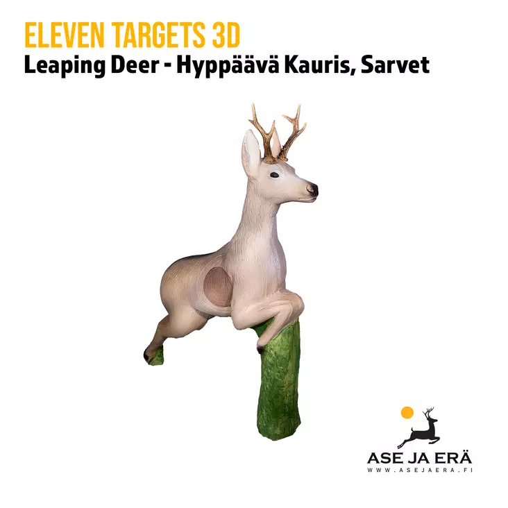 Eleven Targets 3D-taulu Hyppäävä Kauris sarvilla ja vaihtoinsertillä - 3D-eläintaulut - 8717974723669 - 1