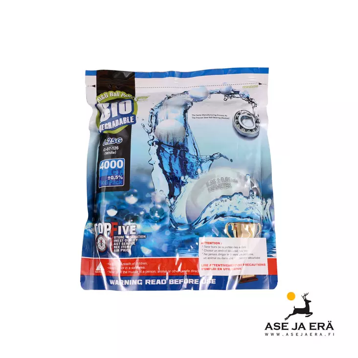 G&G Biokuula 0,25g 4000 kpl - Airsoft-kuulat - 4712972928539 - 4