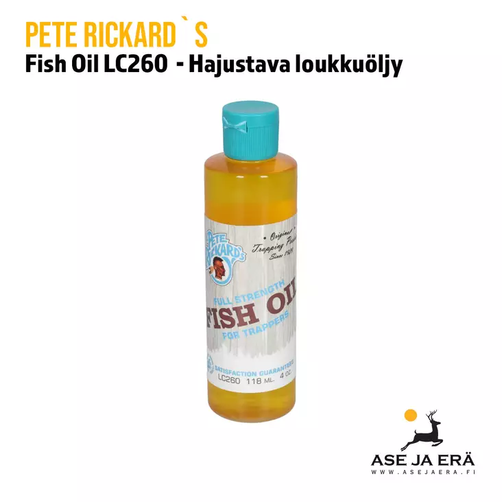 Hajustava loukkuöljy Pete Rickard´s Fish Oil - yleiskuva - Petoeläimille - 051537002609 - 1