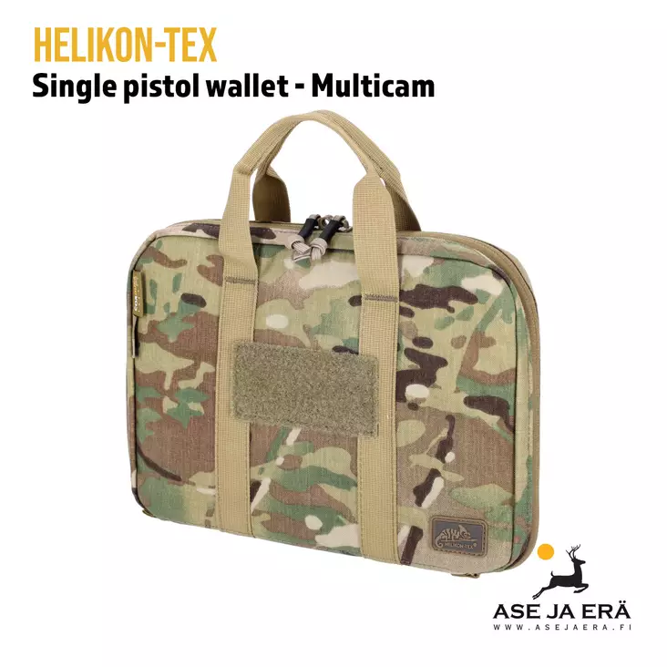 Helikon-Tex Single Pistol Wallet pistoolilaukku, Multicam, etuviistosta - Reput ja laukut - 5902688033859 - 4