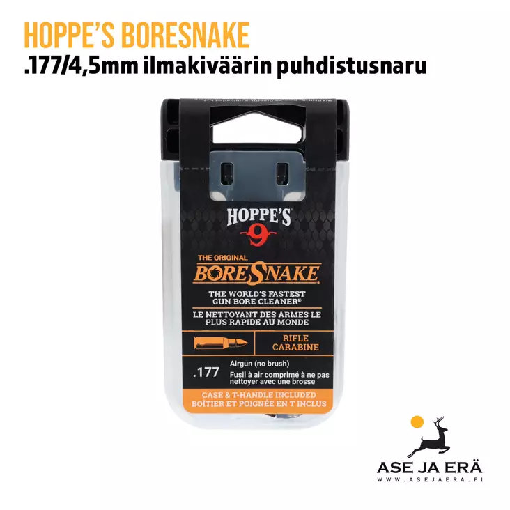 Hoppes BoreSnake 177/4,5mm puhdistusnaru paketti päältä - Puhdistusnarut - 026285000979 - 5