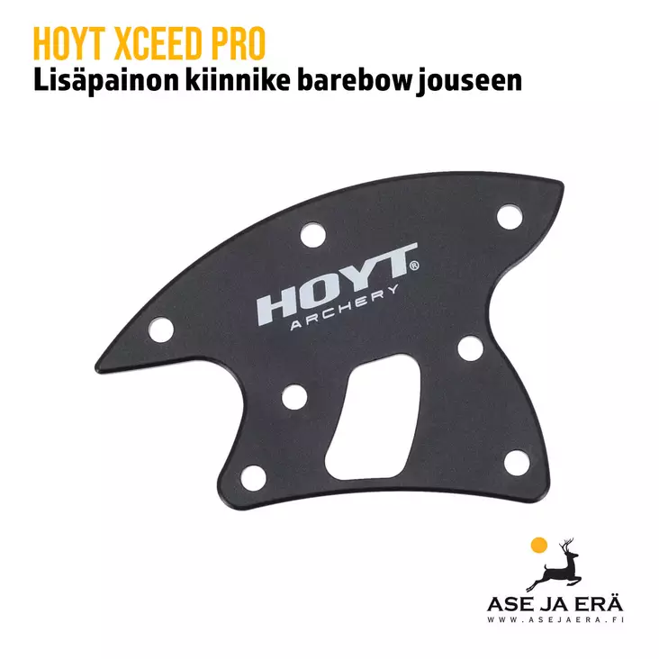 Hoyt Xceed Weight Plate lisäpainon kiinnike barebow jouseen - Lyhyet stabilisaattorit - 889374310089 - 1