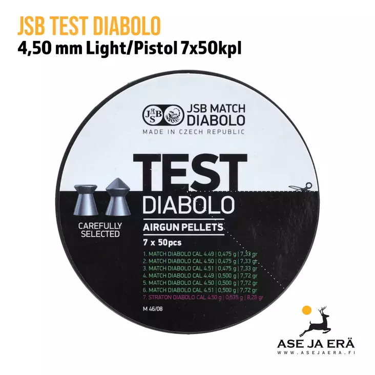 JSB Test rasia kansi - 4,5 mm ilmapistooliluodit - 8594180450349 - 2