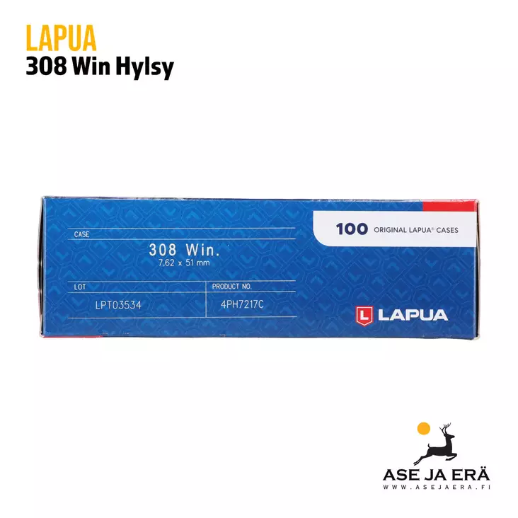 Lapua .308 Winchester Kiväärin Messinkihylsy isolle kiväärin nallille - Hylsyt - 6418267200929 - 2