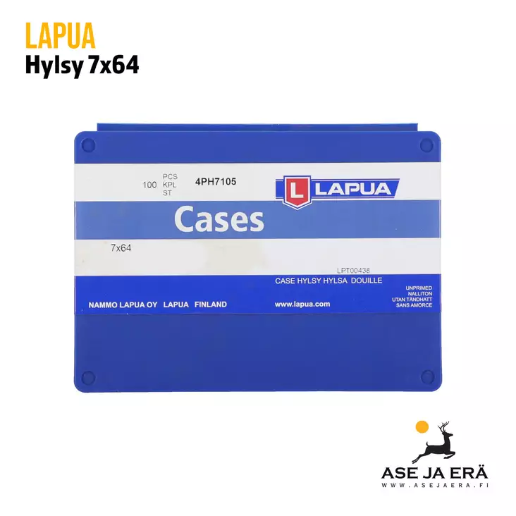 Lapua 7x64 nalittamaton Messinkihylsy - Hylsyt - 6418267200349 - 1