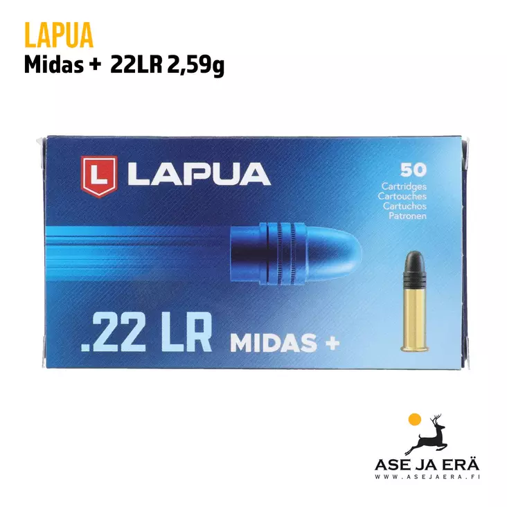 Lapua Midas+ 22LR Pienoiskiväärin Patruuna - 22 LR patruunat - 4023045421629 - 1