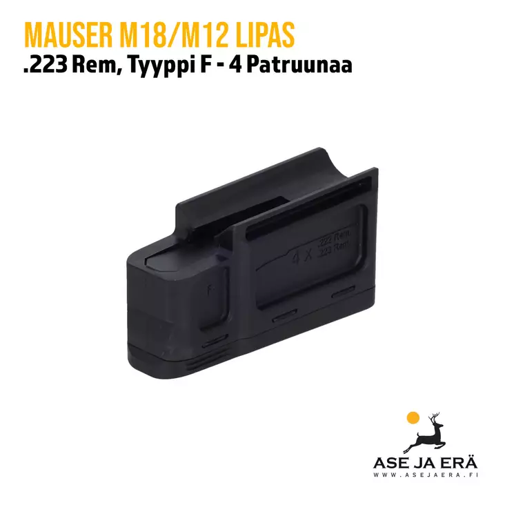 Mauser M18/M12 lipas tyyppi F 223 Rem 4 patruunaa - Metsästysaseiden lippaat - 80219809 - 5