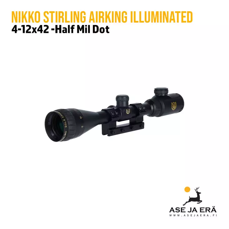 Nikko Stirling Airking 4-12x42 Illuminated kiikaritähtäin - Nikko Stirling kiikaritähtäimet - 9420008934489 - 1